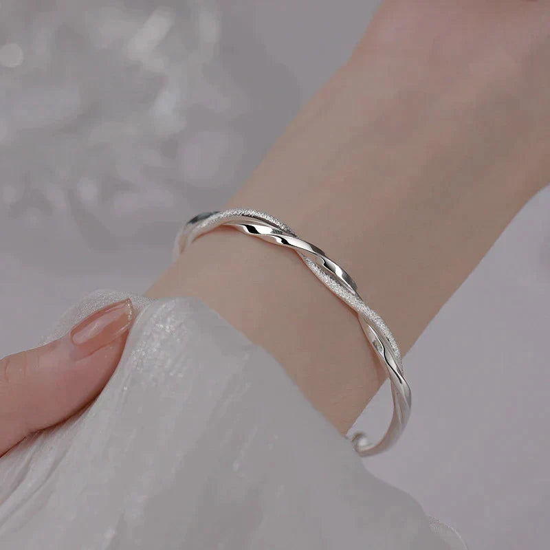 Clarwyn - Elegant Twisted Sterling Silver Bracelet