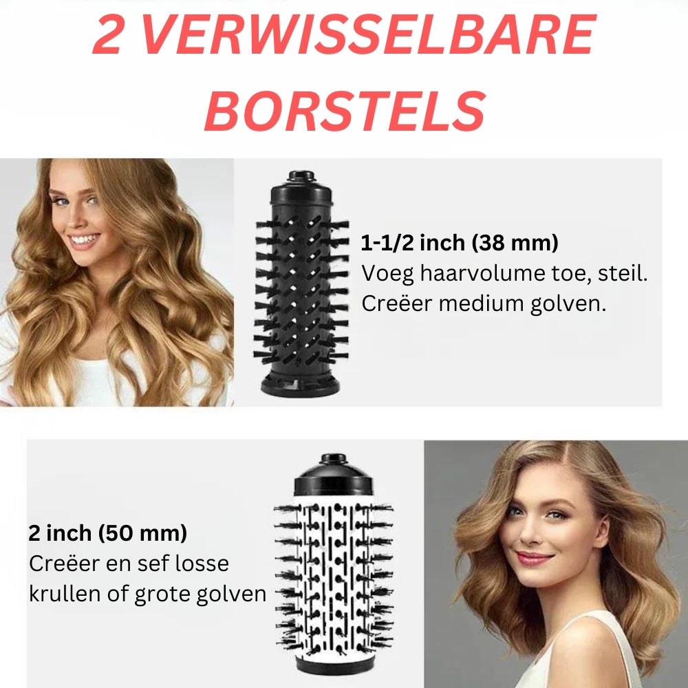 RevolveGlam Styler - 3-in-1 Hot Air Styling Brush