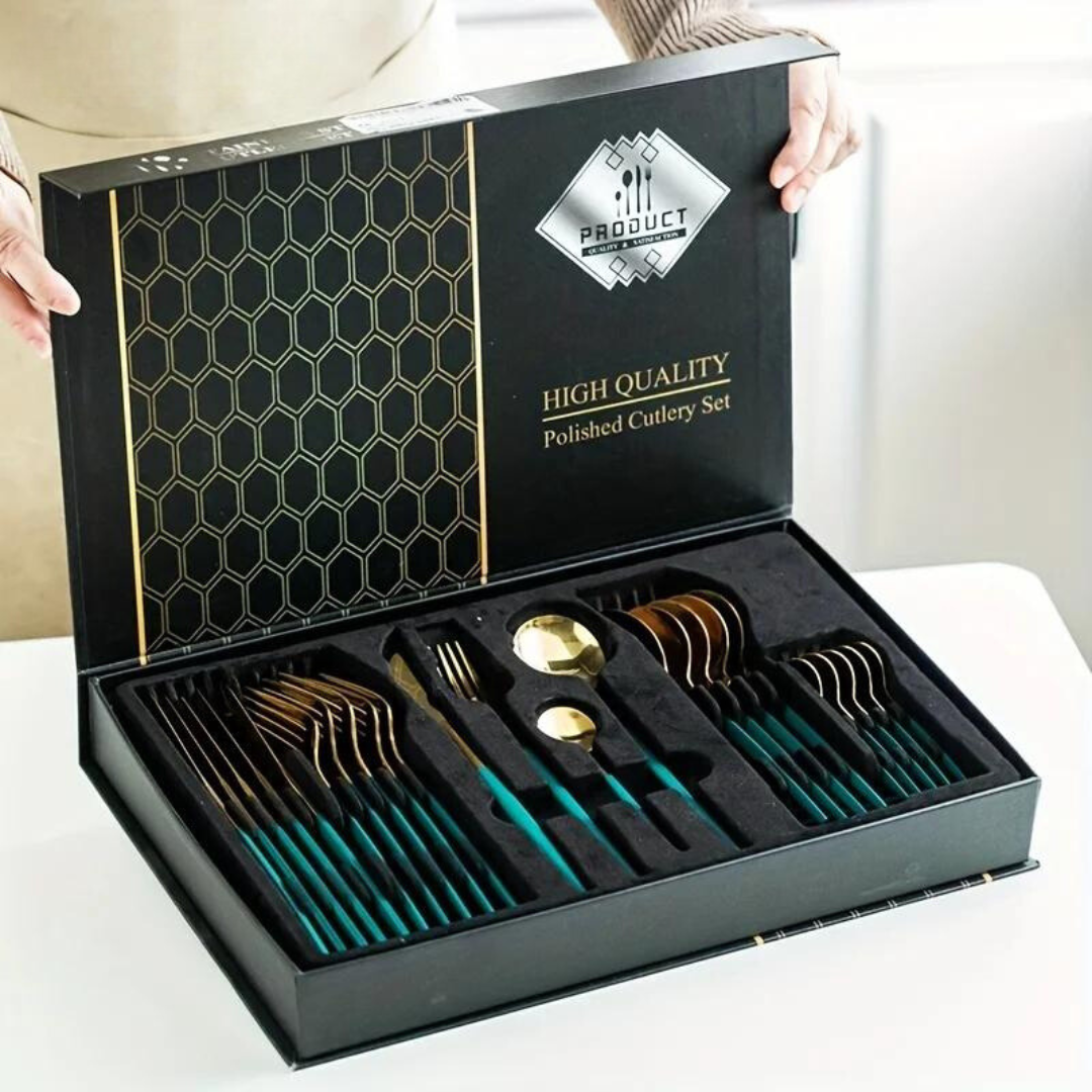 Donquist - 24-Piece Stainless Steel Flatware Set