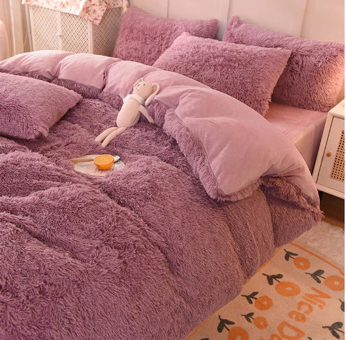 FluffCandy - Plush Duvet Cover Set for Winter Warmth