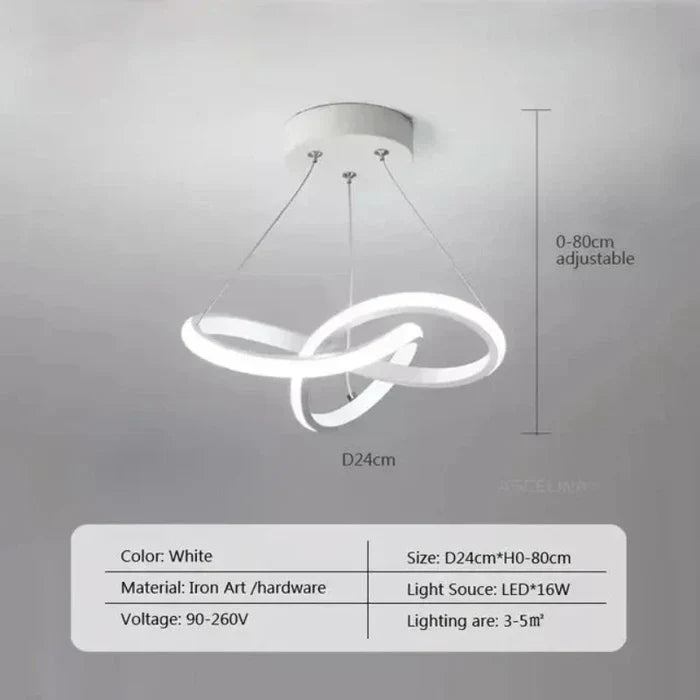 WaveGlow Ceiling Light - Stylish LED Ceiling Lamp with Remote Control