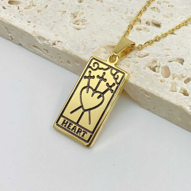 Cyrenna - Vintage Tarot Card Luck Charm Necklace