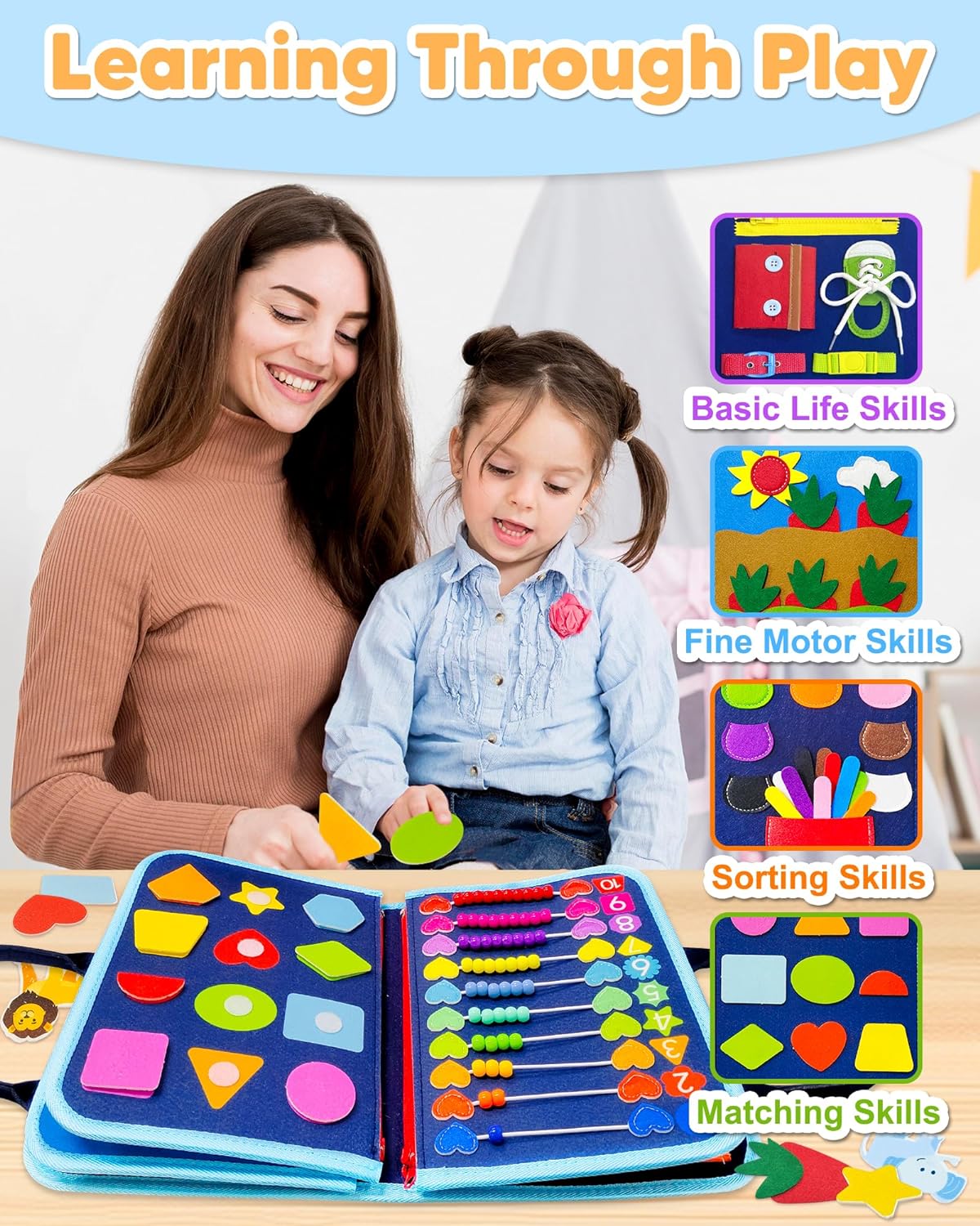 BusyBuddy - Montessori Busy Board for Toddlers