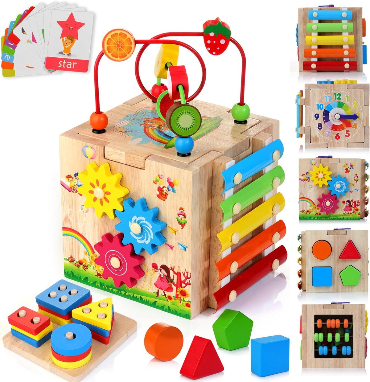 Grimstead - 8-in-1 Educational Activity Cube