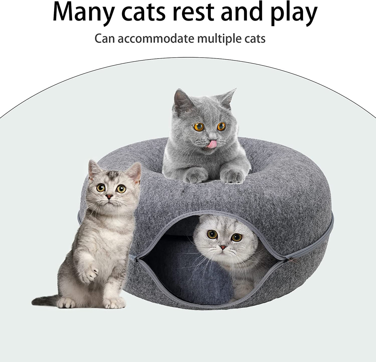 Purrfect Den - Cozy Cat Tunnel with Sleeping Nook