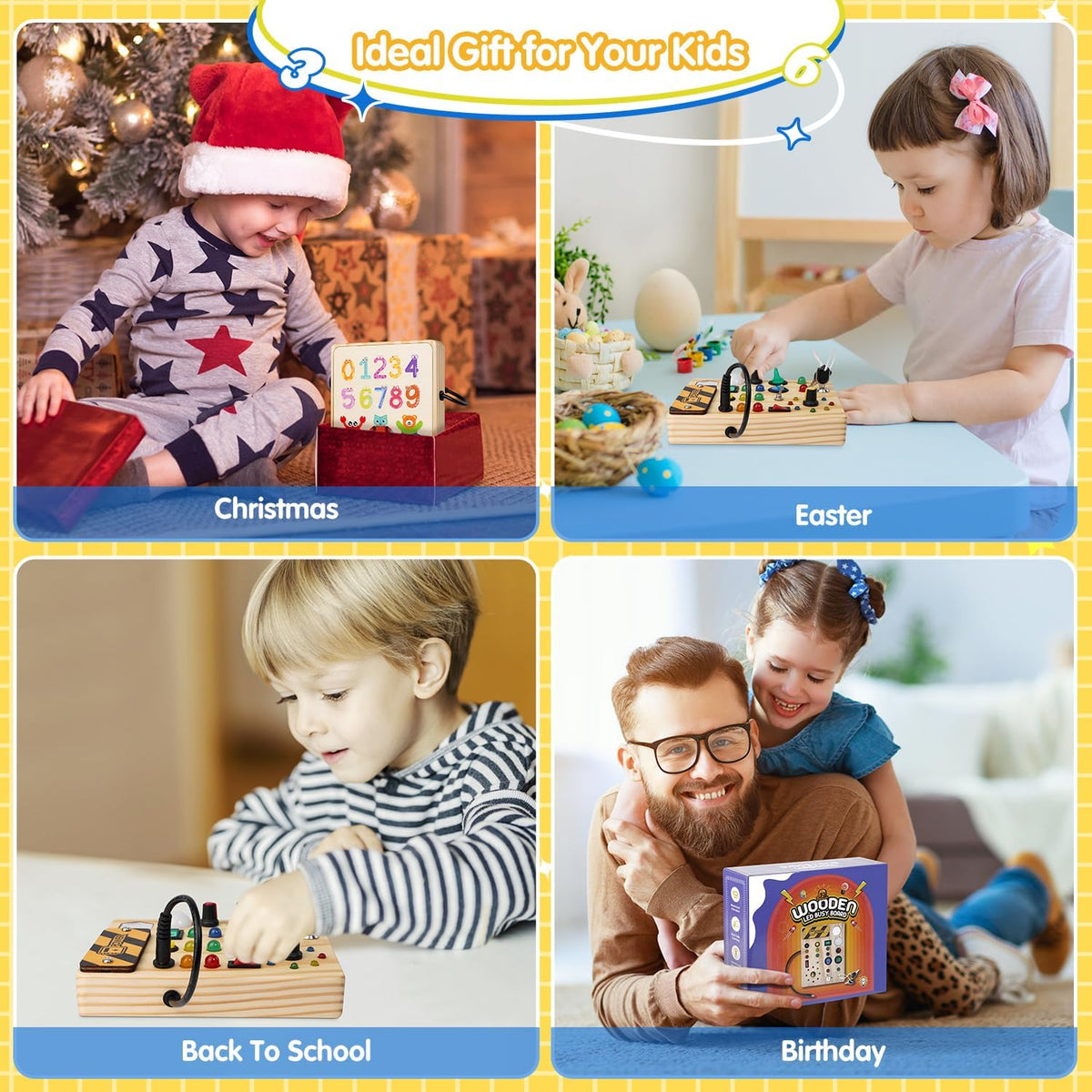 LumiBoard - Montessori LED Busy Board for Toddlers