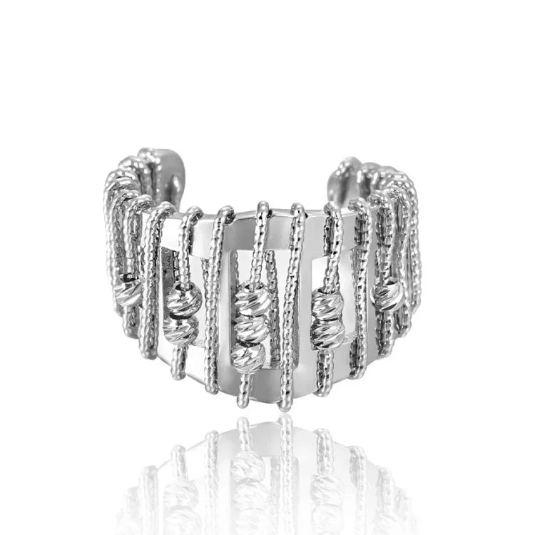 Alina - Elegant Openwork Pearl Ring