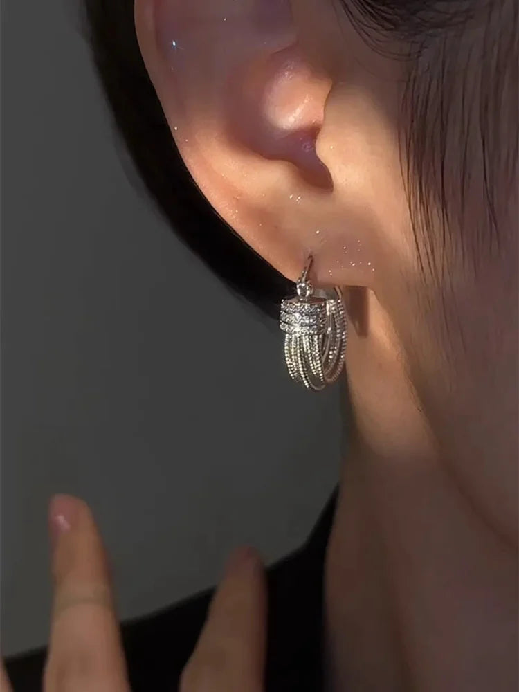 Aria - Geometric Layered Statement Earrings