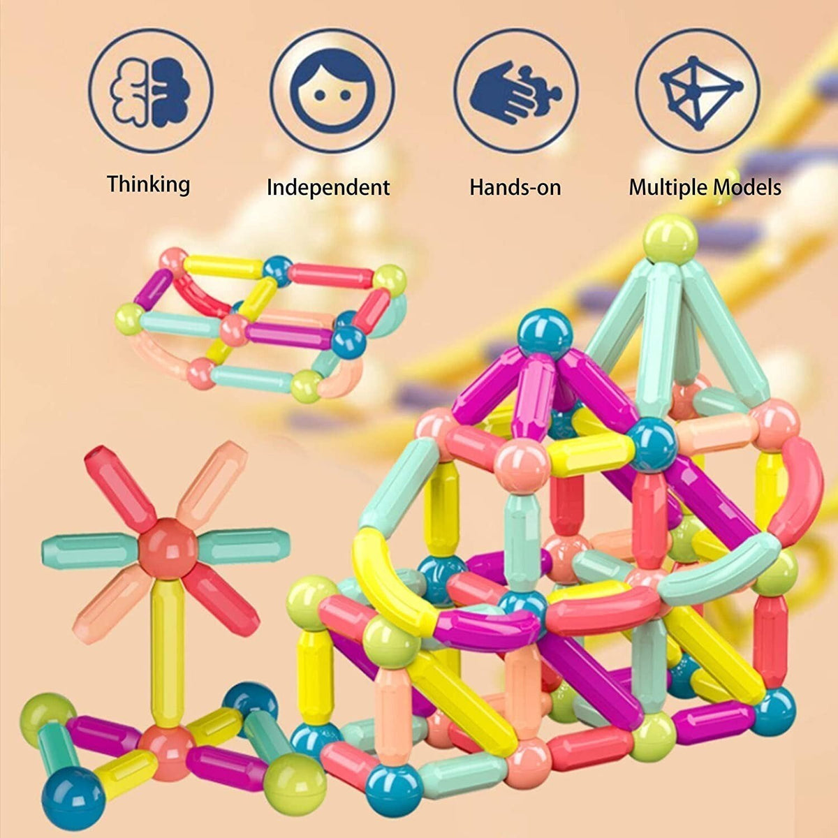 MagicBlocks Toy - Magnetic Building Blocks with Storage Box