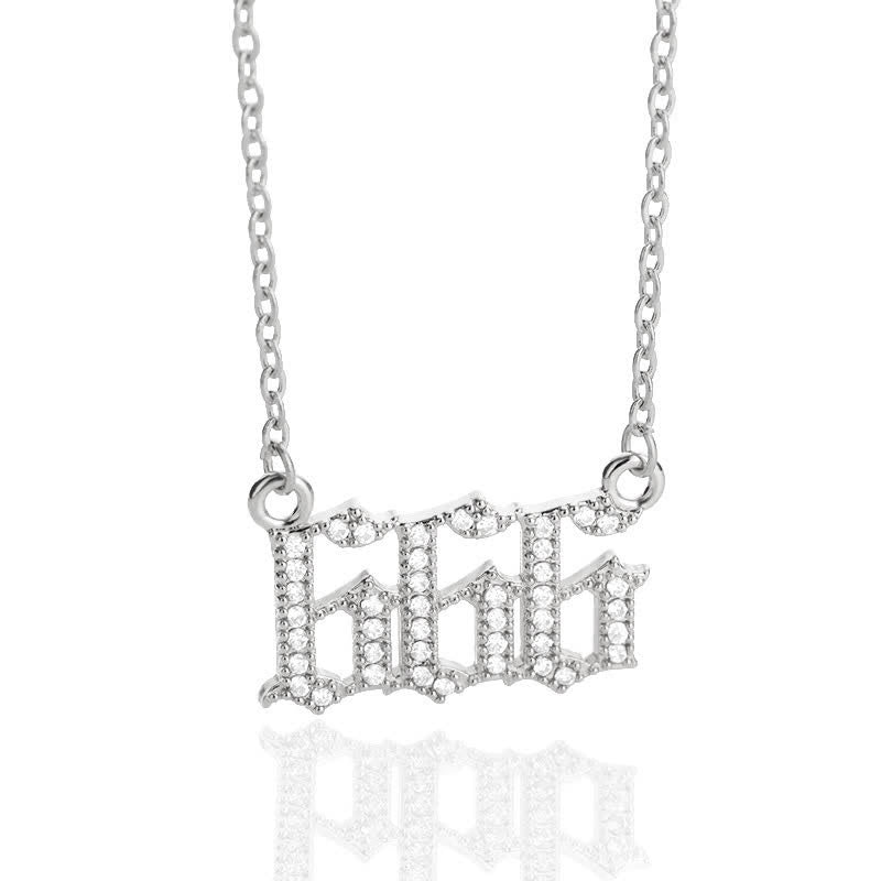 Seraphina Angel Number Necklace - Zirconia Pendant Symbolizing Protection and Love