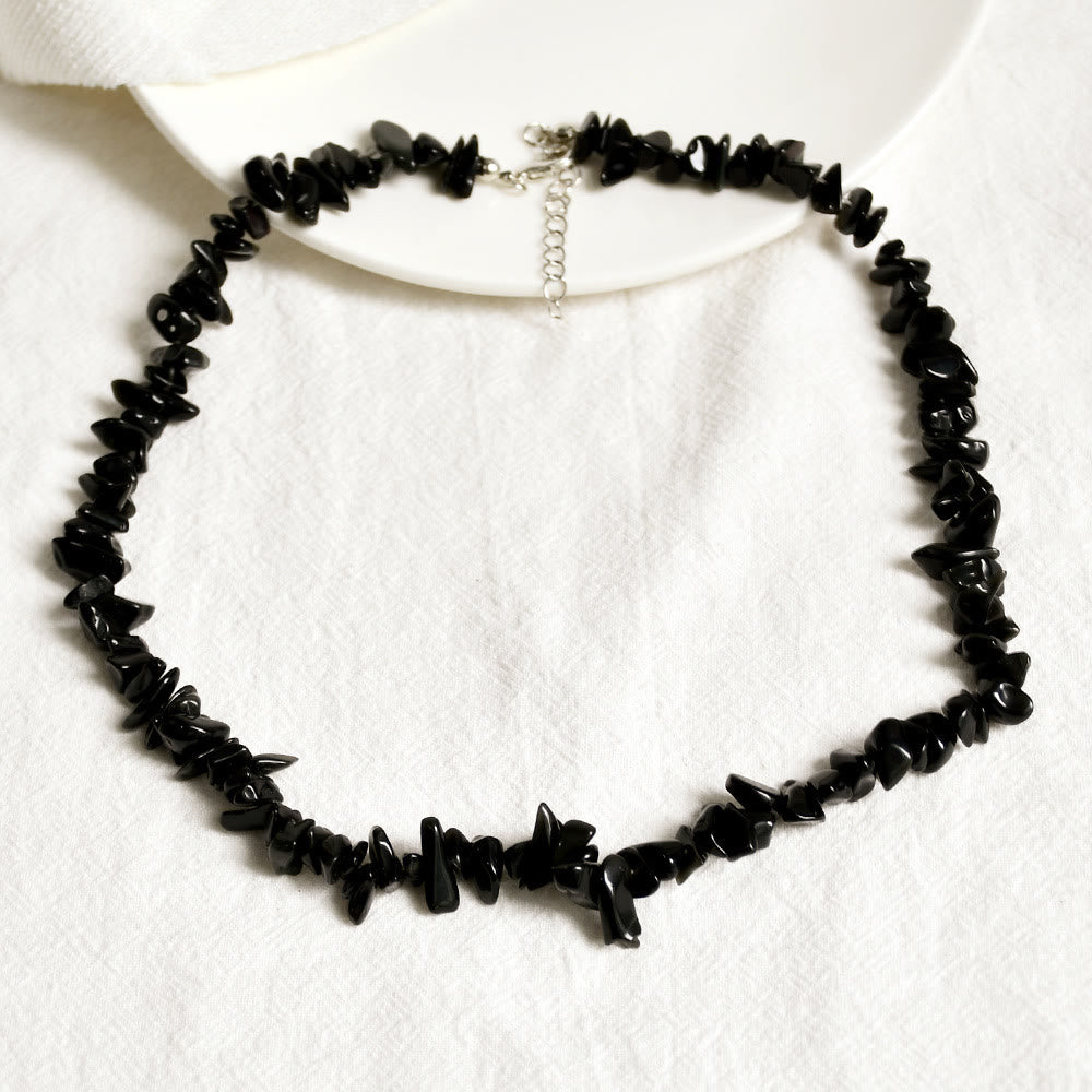 Welvora - Elegant Polished Crystal Necklace