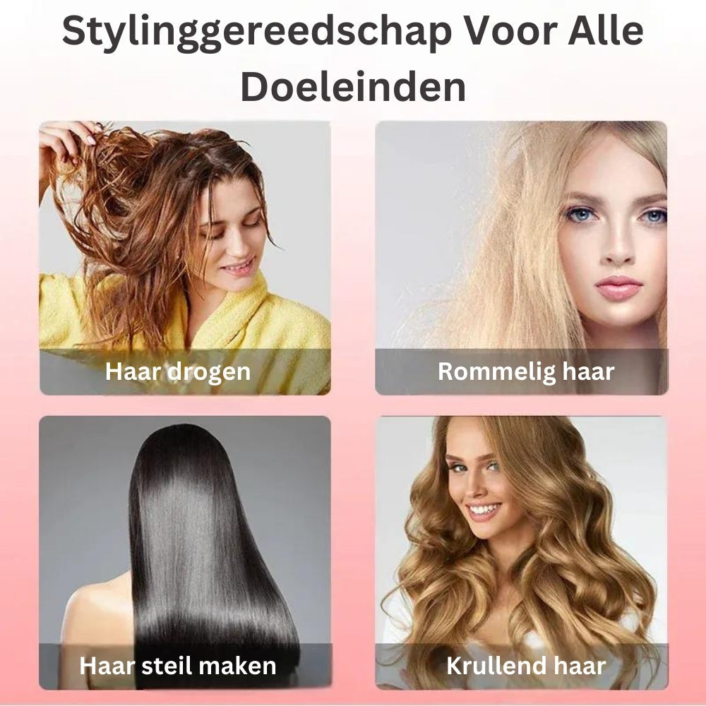 RevolveGlam Styler - 3-in-1 Hot Air Styling Brush