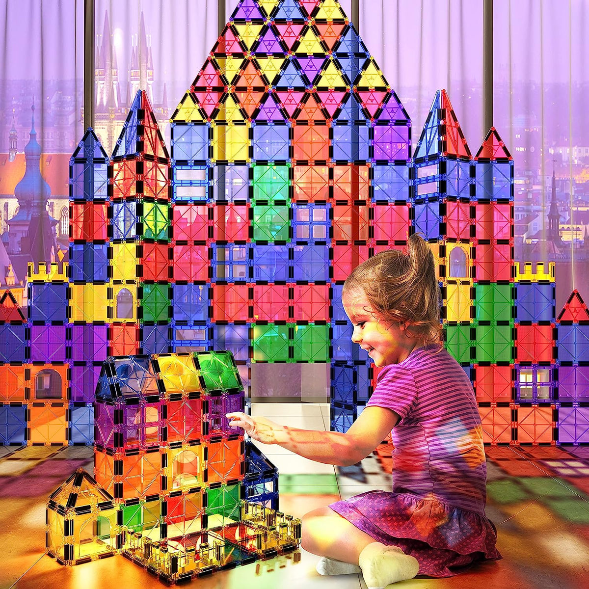 Hirwood - 40-Piece Magnetic Building Set