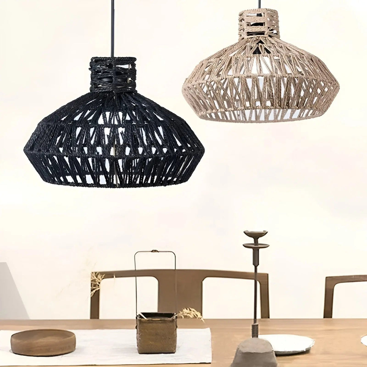 AntiqueWeave - Handwoven Rattan Pendant Lamp