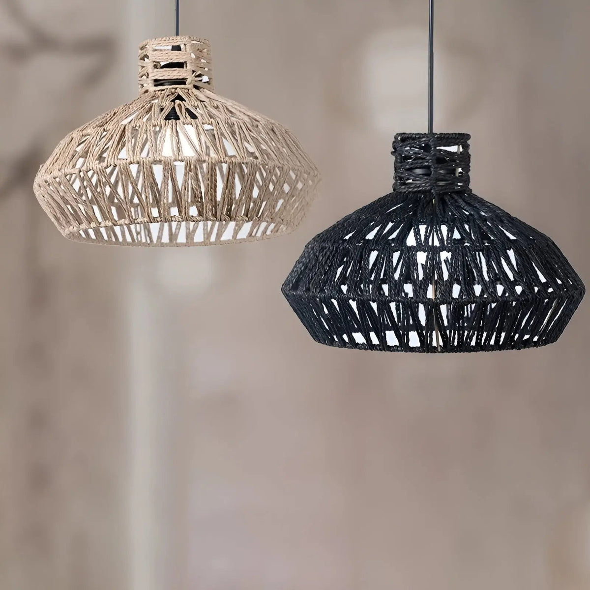 AntiqueWeave - Handwoven Rattan Pendant Lamp