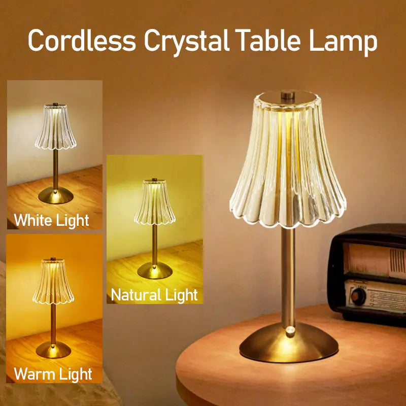 Cristalglow - Wireless Crystal-Accent Table Lamp