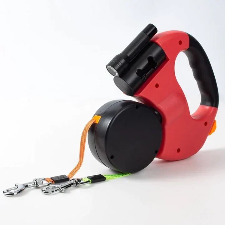 DuoPaw - Retractable No-Tangle Leash for Two Dogs