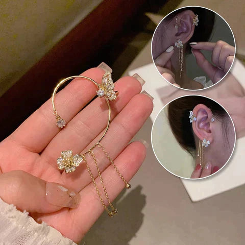 Butterfly Ear Cuffs - Elegant No-Pierce Earrings for Women