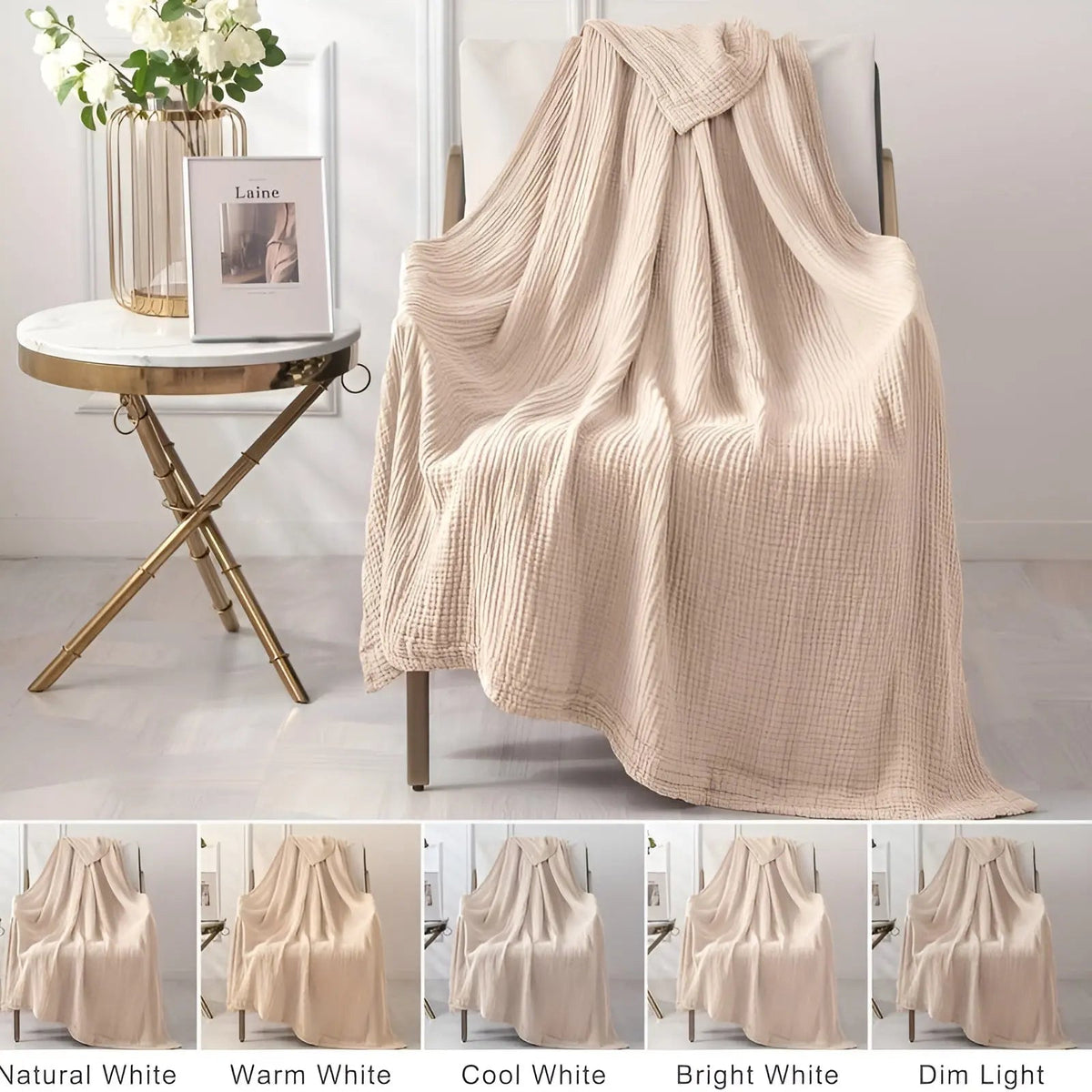 BreezeCotton - Luxury Cotton Blanket for All Seasons