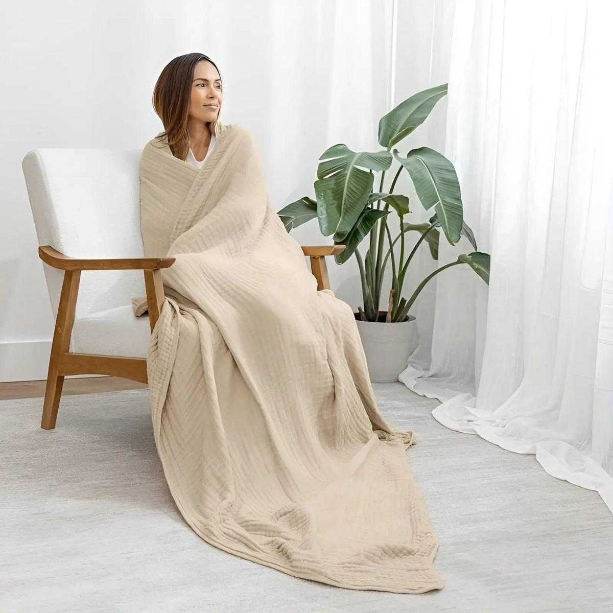 BreezeCotton - Luxury Cotton Blanket for All Seasons