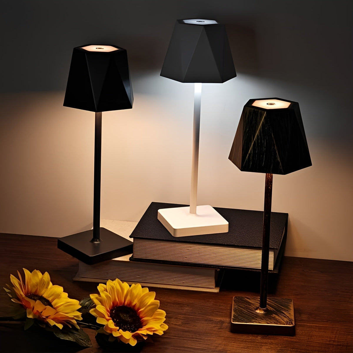 BrightLuxe - Cordless Rechargeable Retro Table Lamp