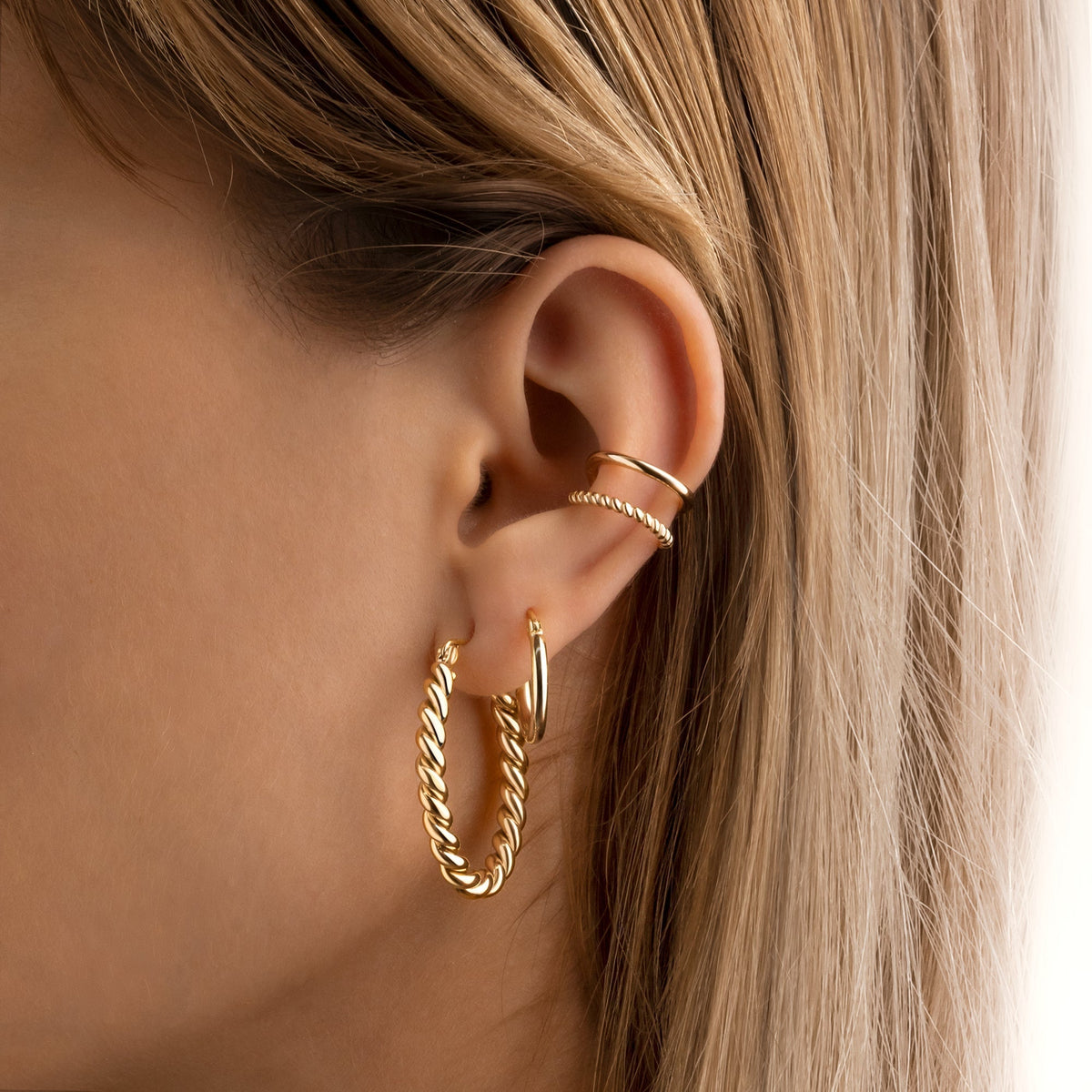 Fleur Braided Earrings - Elegant Woven Hoops for Everyday Style