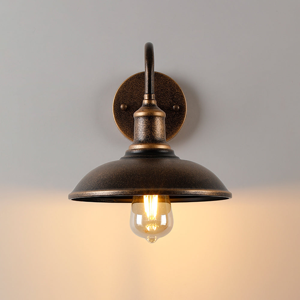 Alessio - Vintage-Style Antique Brass Waterproof Outdoor Wall Lamp, IP65 Rated
