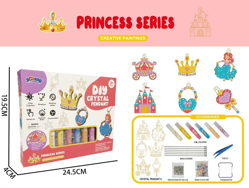 SparkleArt - DIY Glitter Keychain Painting Kit for Kids
