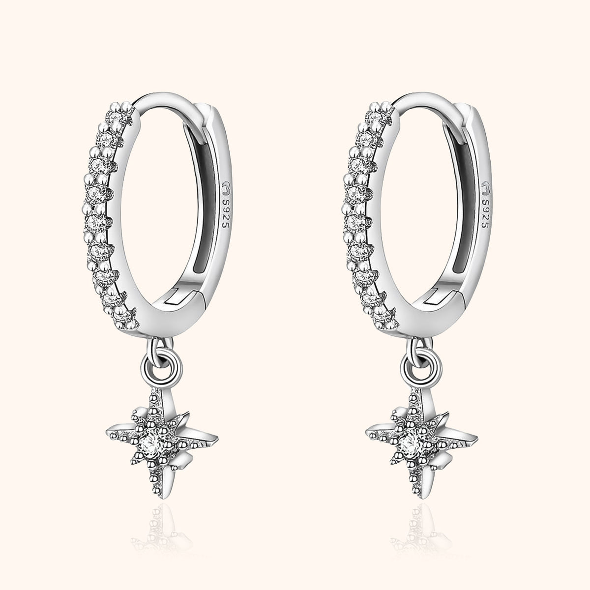 Fostelle - Elegant Galaxy Earrings with Sparkling Star Charms