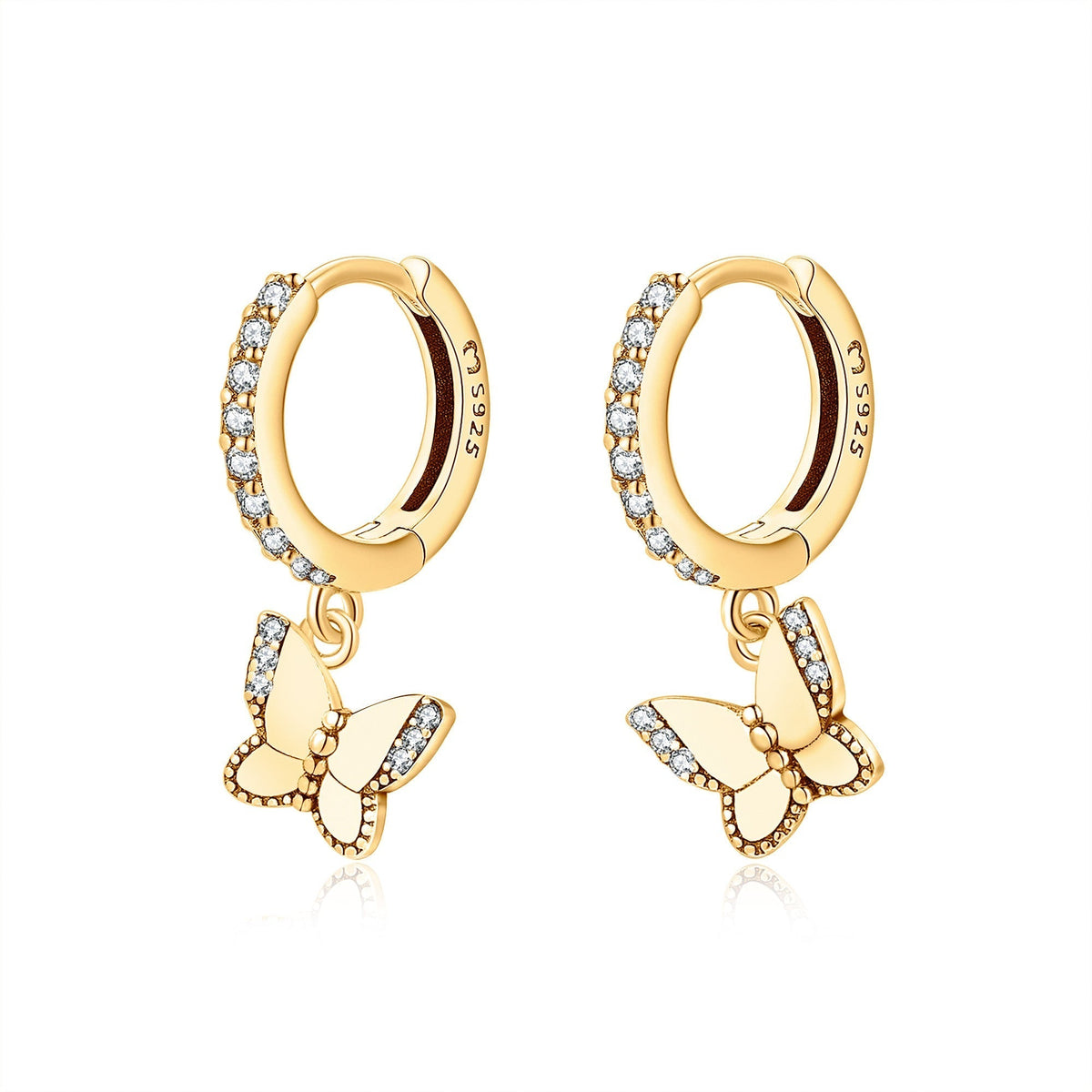 Lyrielle - Dazzling Butterfly Earrings with Sparkling Zirconia
