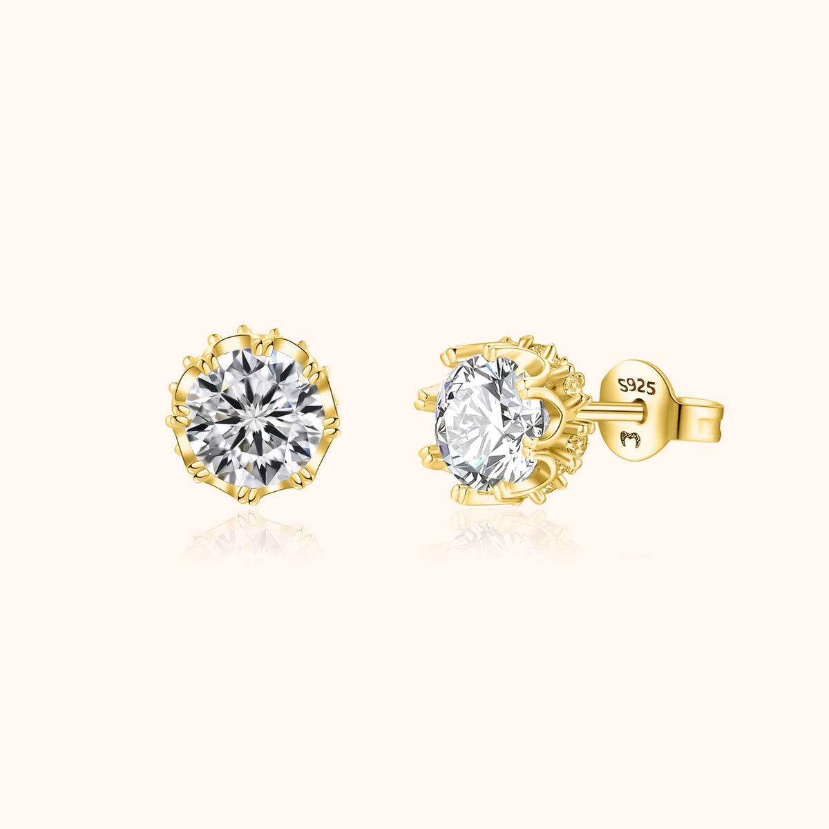 Elina Crown Earrings - A Refined Accessory for Your Look