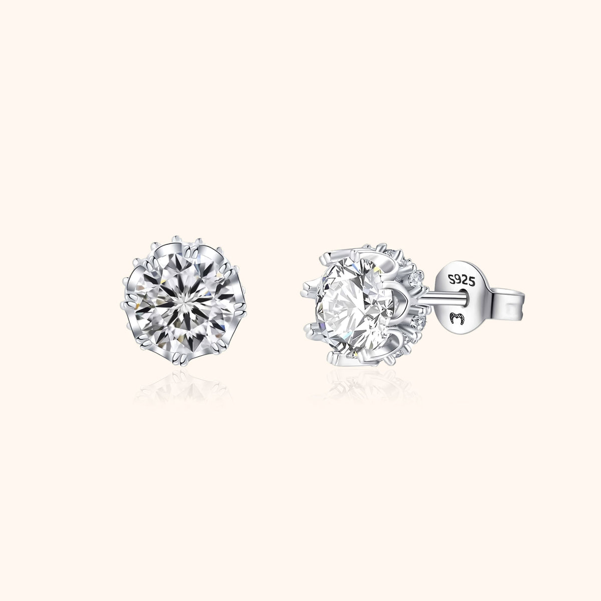 Elina Crown Earrings - A Refined Accessory for Your Look