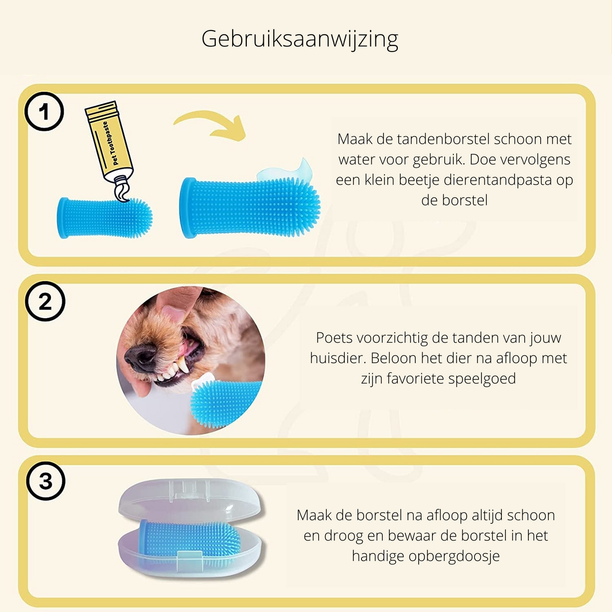 PawClean Pro - Safe Finger Toothbrush for Dogs