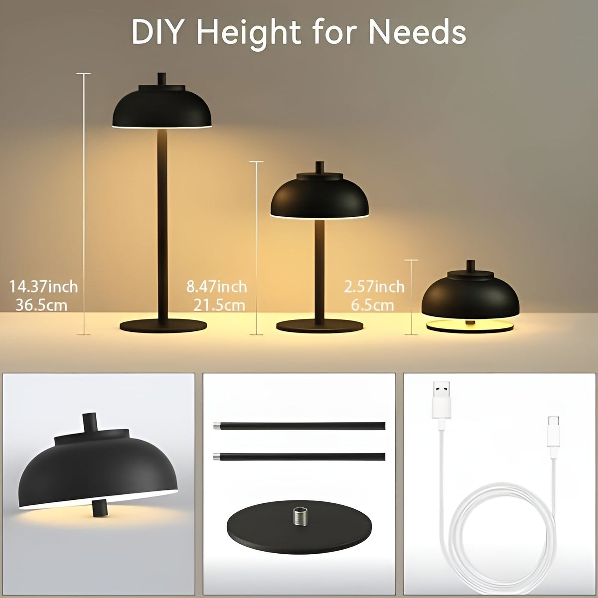 RetreatBrook - Three-Mode Dimmable LED Table Lamp