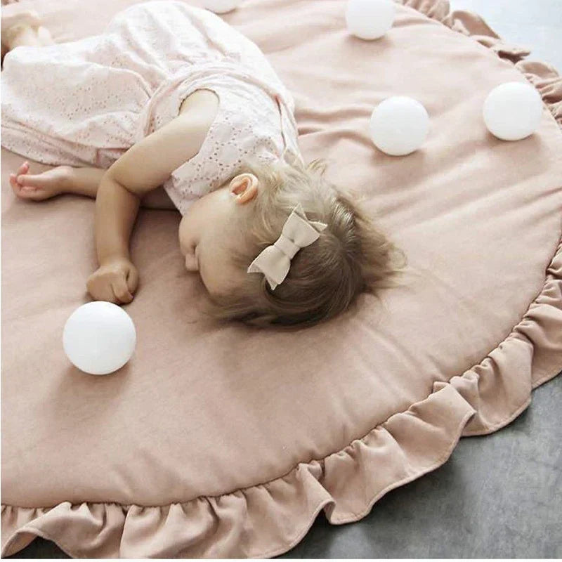 CozyCotton Round Mat - Soft Baby Play and Crawling Mat