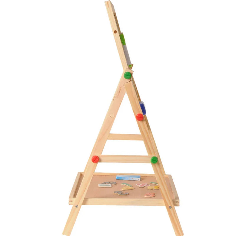 ArtMaster CreativeEase - Double-Sided Wooden Art Easel for Kids