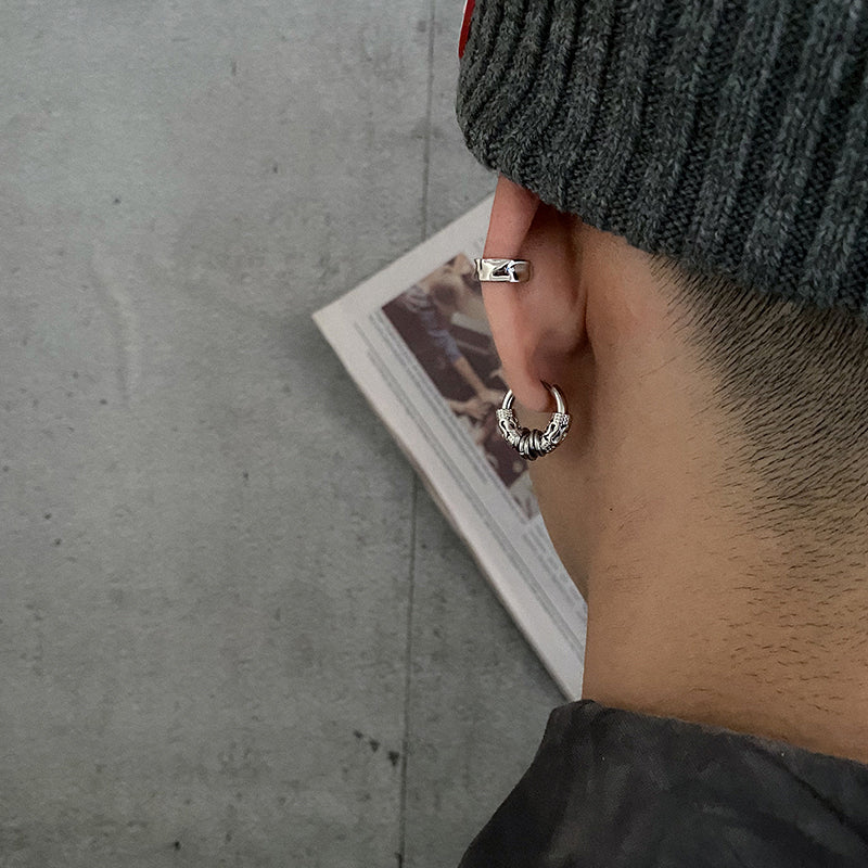 Hurvane - Chic Urban Stainless Steel Earrings for Men