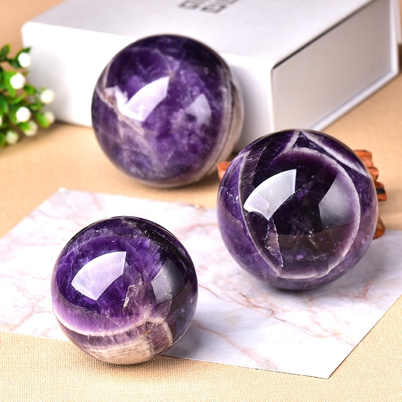 Amethyst Globe - Energizing Crystal Sphere for Your Home