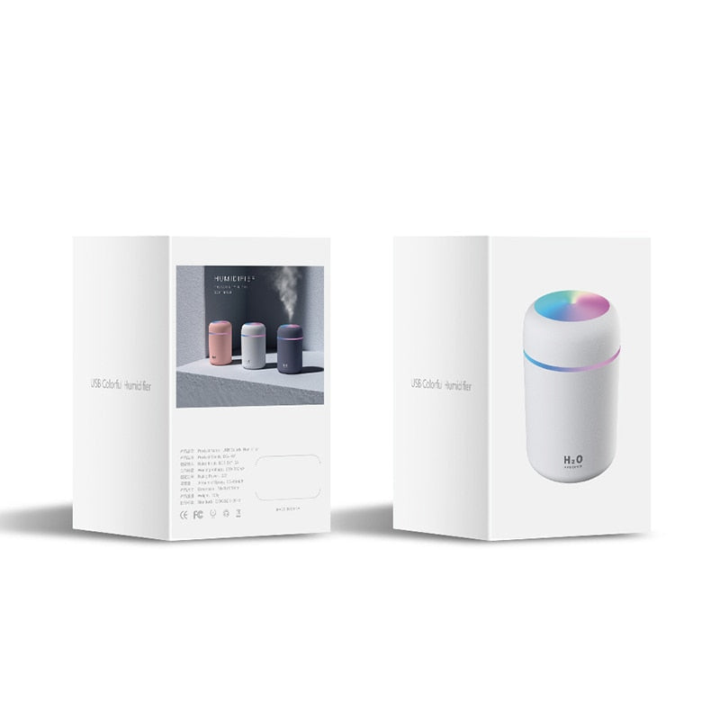 AquaMist Humidifier - Colorful 3-in-1 Diffuser & Night Light