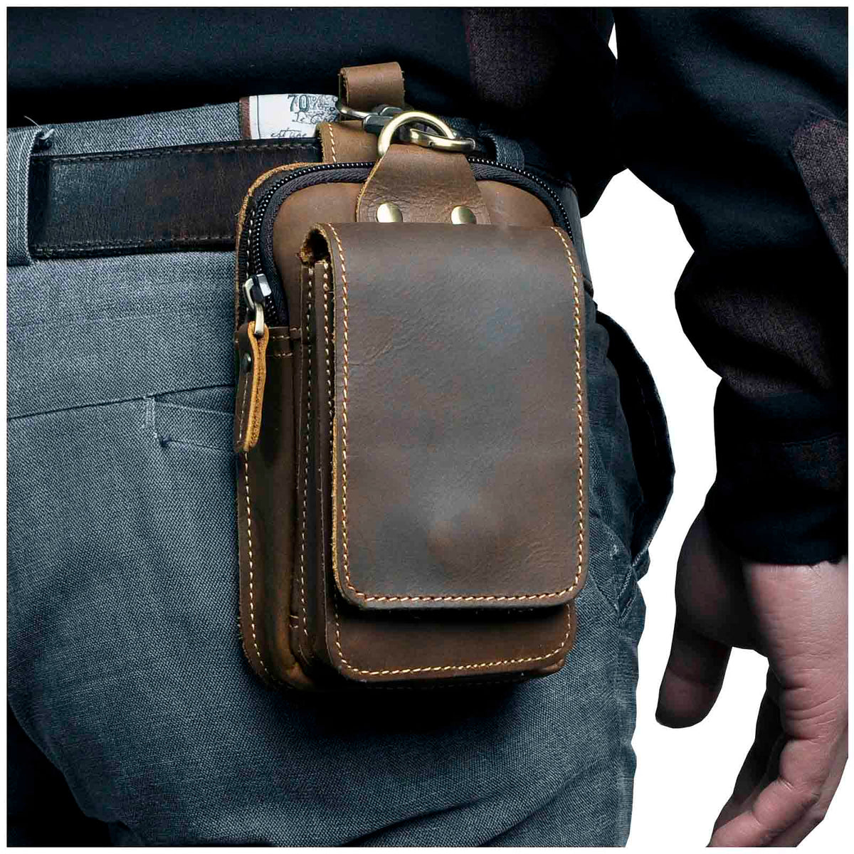 EliteGuard - Premium Leather Waist Bag for Men