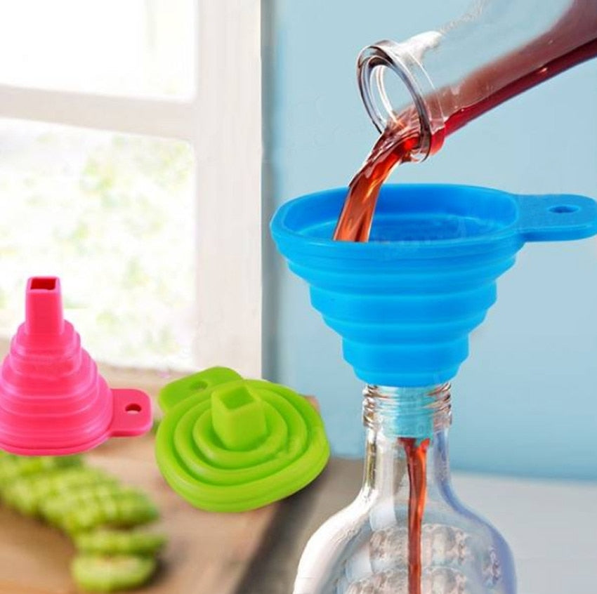 FoldEase Funnel - Collapsible Kitchen Funnel for Quick Pouring