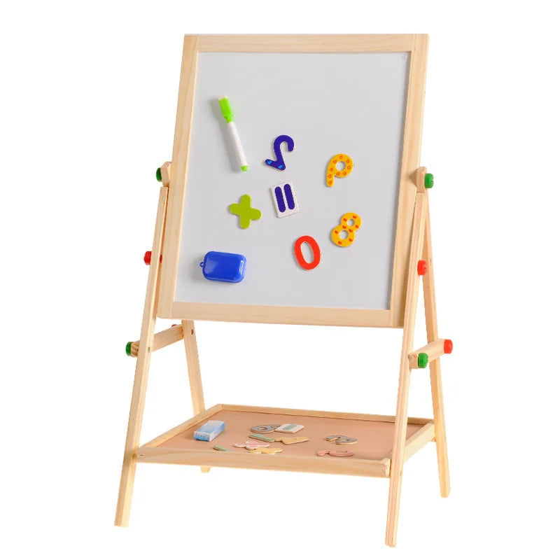 ArtMaster CreativeEase - Double-Sided Wooden Art Easel for Kids
