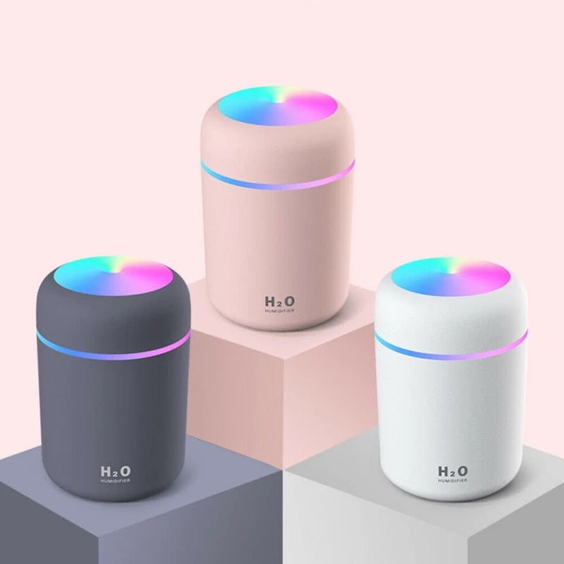 AquaMist Humidifier - Colorful 3-in-1 Diffuser & Night Light