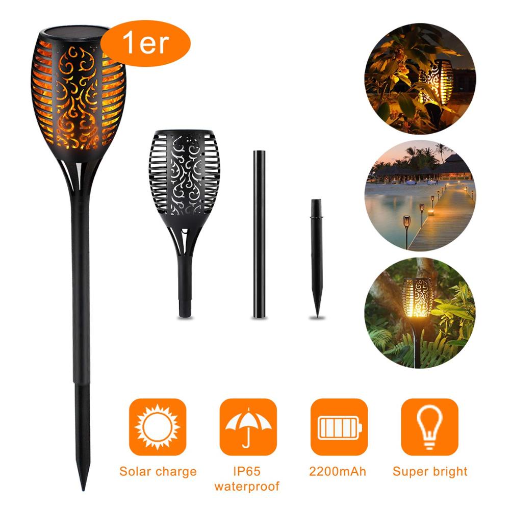 Tevric - Solar Powered Outdoor Garden Torches