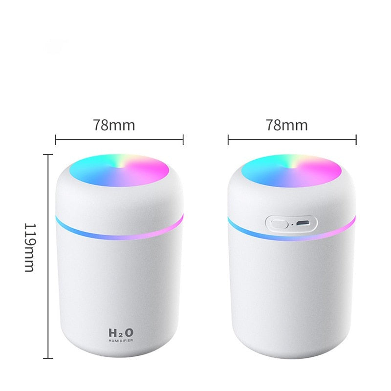 AquaMist Humidifier - Colorful 3-in-1 Diffuser & Night Light