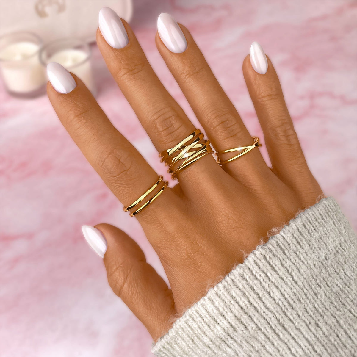 Amaya - Adjustable Double Ring for Effortless Style