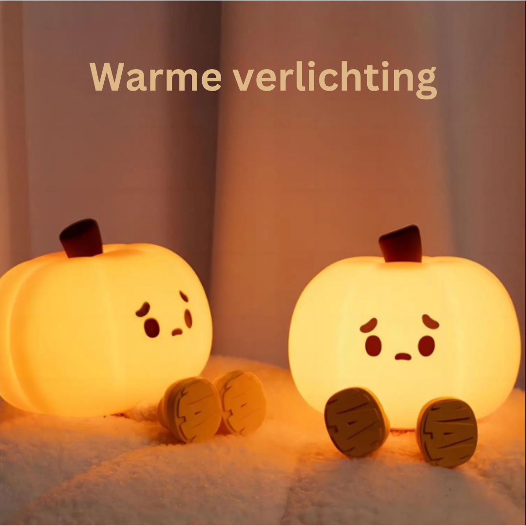 GlowPumpkin Light - Warm Glow Nightlight for Kids' Bedrooms