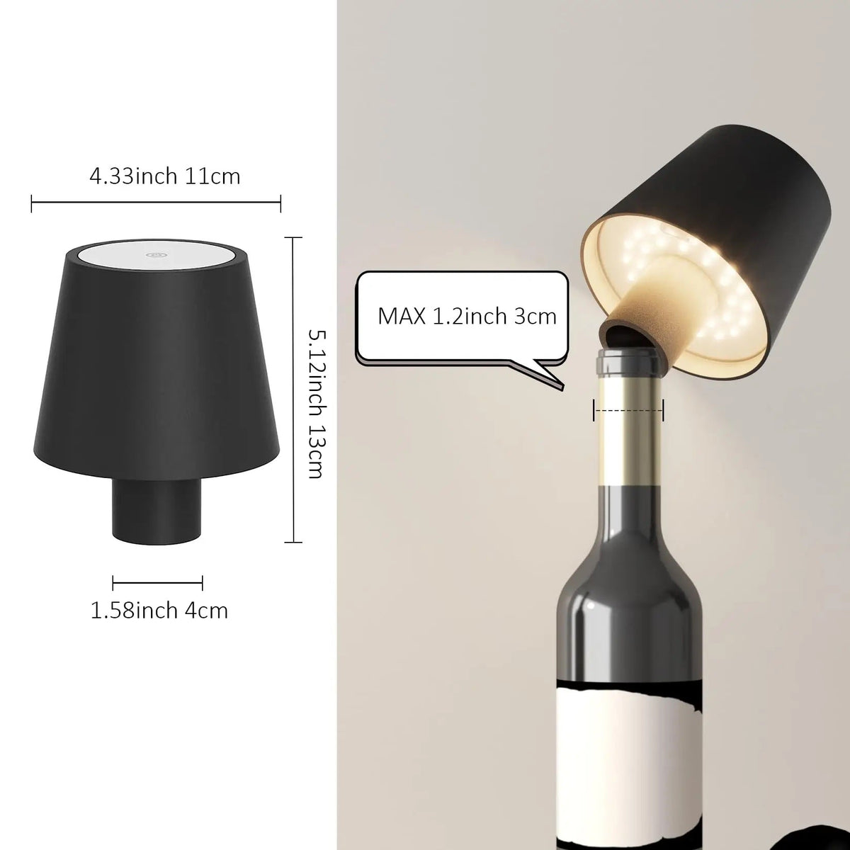 Bottlelight - Wireless Rechargeable Bottle Light