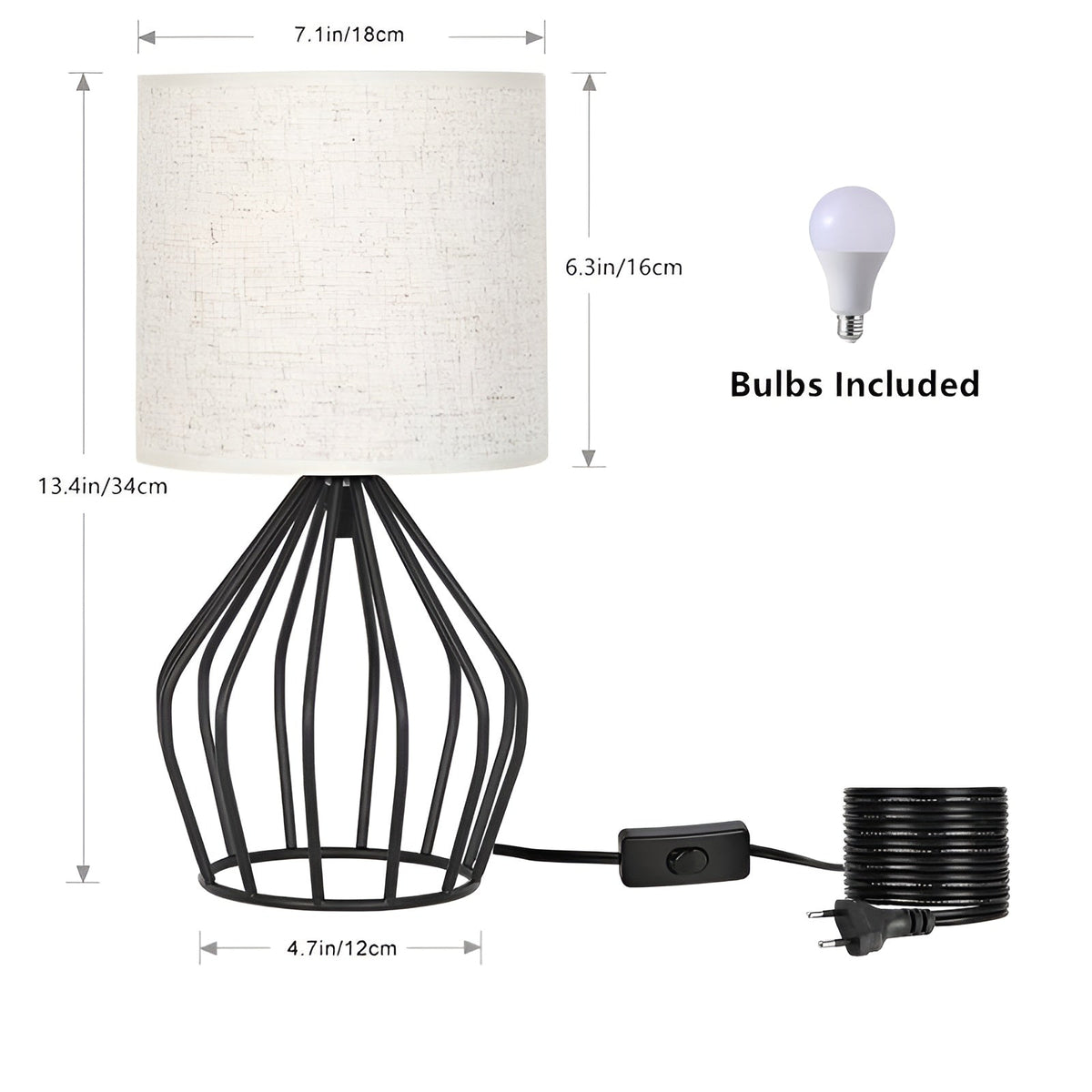 Panthos Reach - Linen Shade Table Lamp Base
