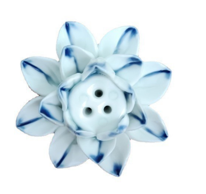 LotusBloom Incense Holder - Elegant Ceramic Lotus Design